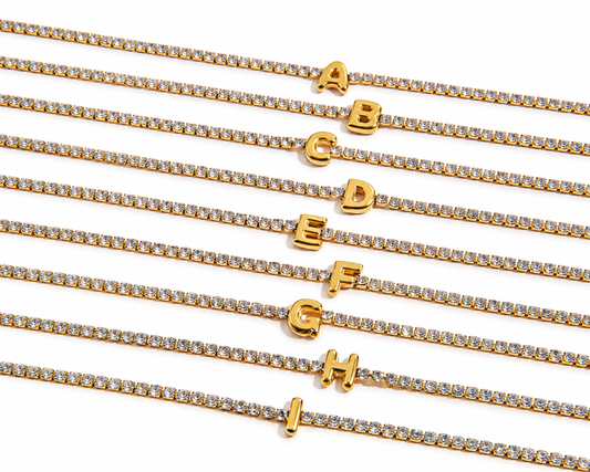 Love Letter 18K Gold Plated Tennis Bracelet
