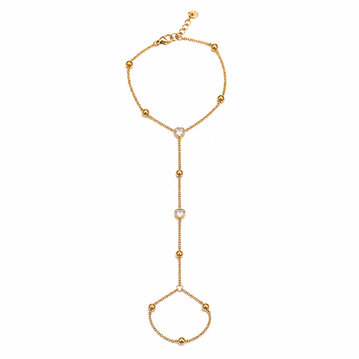 Heart Breaker 18K Gold Plated Hand Chain