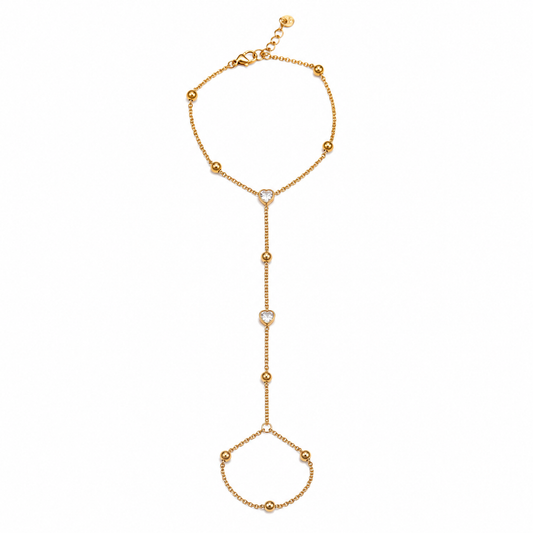 Heart Breaker 18K Gold Plated Hand Chain