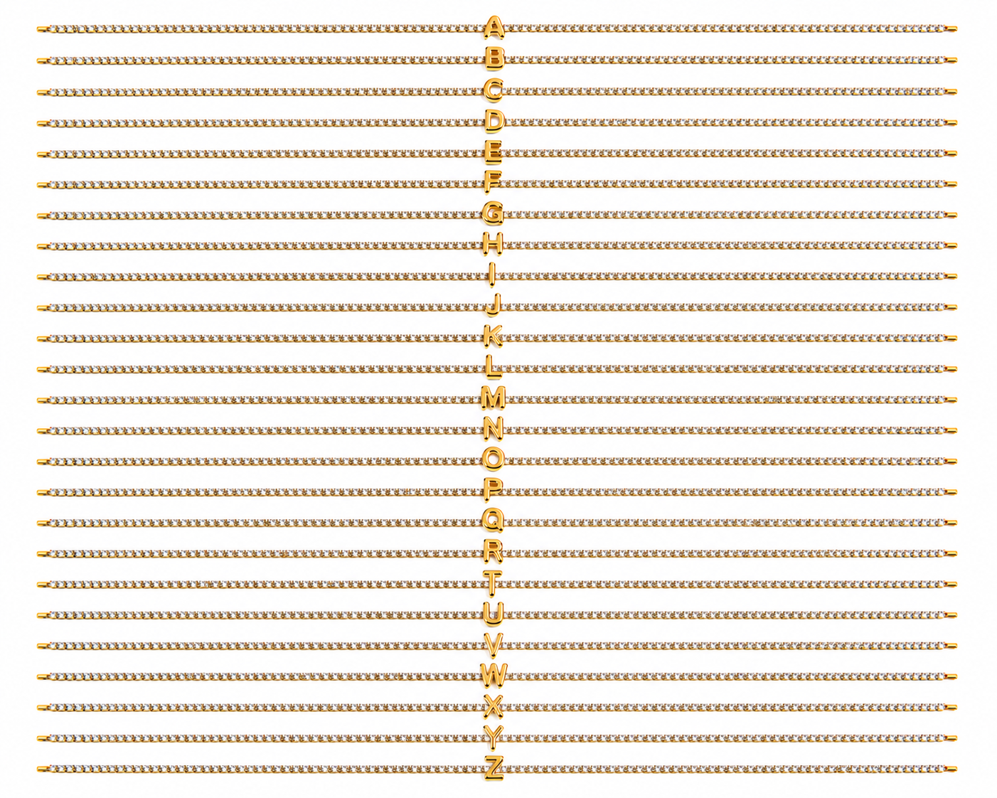 Love Letter 18K Gold Plated Tennis Bracelet
