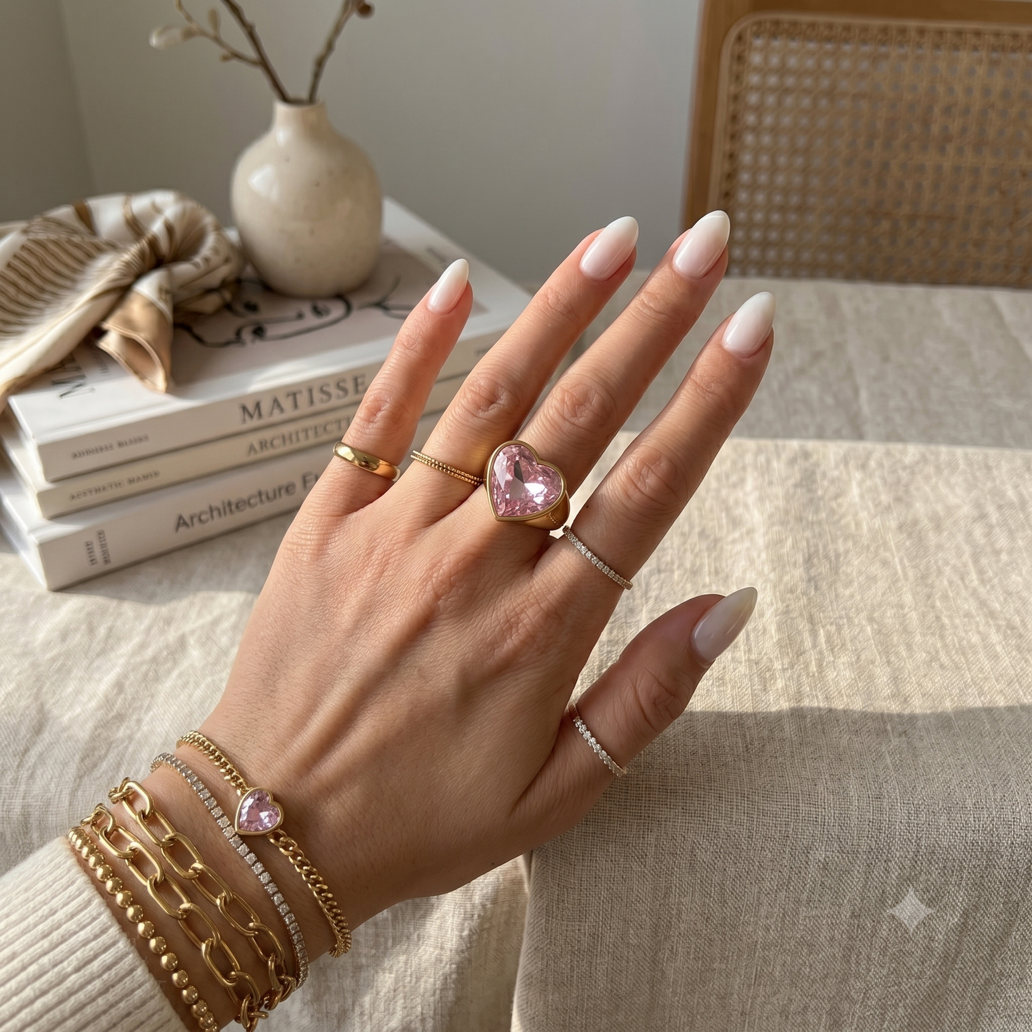 Amour 18K Gold Plated Heart Ring